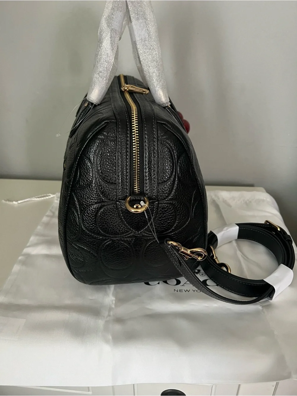 Coach Large Rowan Satchel In Signature Leather With Wallet